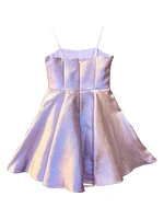 Girl's Iridescent Glitter Fit-And-Flare Strapless Dress