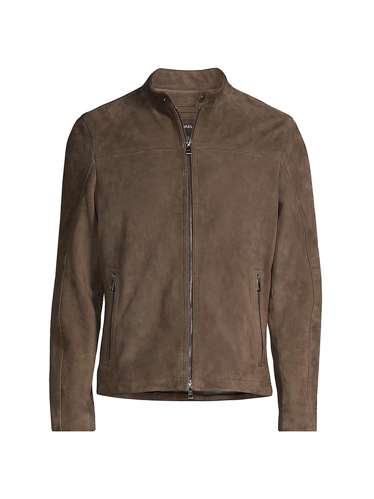 Basic Suede Racer Jacket