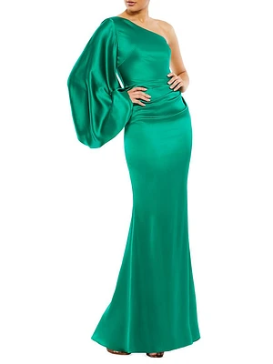 Ieena One-Shoulder Gown