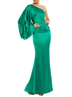 Ieena One-Shoulder Gown