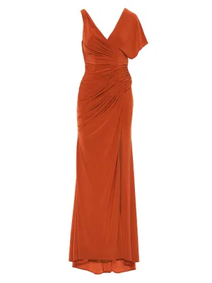 Ieena V-Neck Jersey Gown