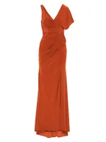 Ieena V-Neck Jersey Gown