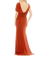 Ieena V-Neck Jersey Gown