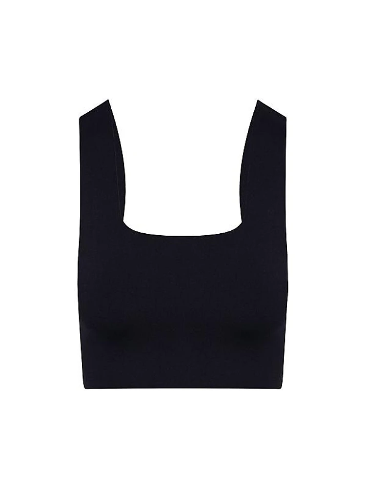 Neoprene Squareneck Crop Top