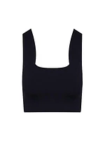 Neoprene Squareneck Crop Top