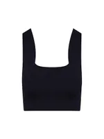 Neoprene Squareneck Crop Top