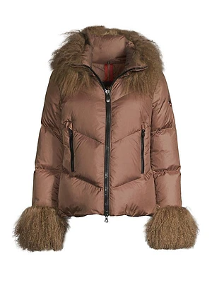 Soll MQE Shearling-Trimmed Puffer Jacket