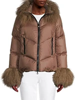 Soll MQE Shearling-Trimmed Puffer Jacket