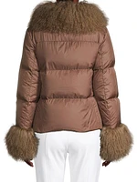 Soll MQE Shearling-Trimmed Puffer Jacket