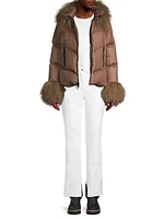 Soll MQE Shearling-Trimmed Puffer Jacket