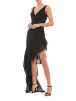 Ieena V-Neck Asymmetric Dress