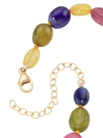 14K Yellow Gold & Multi-Gemstone Pendant Necklace