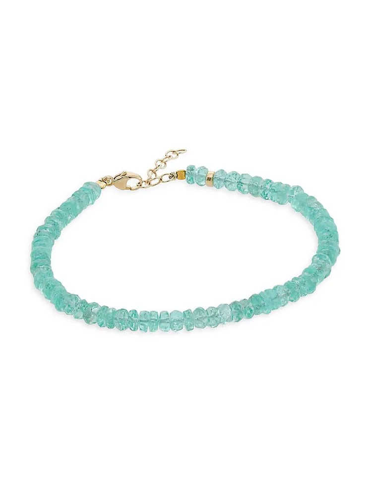 Arizona 14K Yellow Gold & Apatite Beaded Bracelet