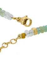 Arizona 14K Yellow Gold, Emerald, & Freshwater Pearl Bracelet