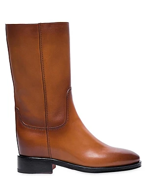 Fleeces Leather Mid-Calf Boots