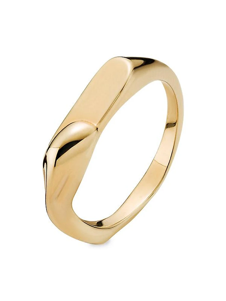 Ena 22K-Gold-Plated Signet Ring