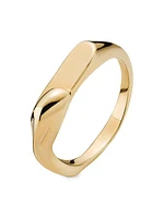 Ena 22K-Gold-Plated Signet Ring