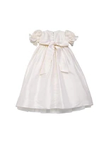 Baby Girl's Embroidered Silk Organza Christening Dress