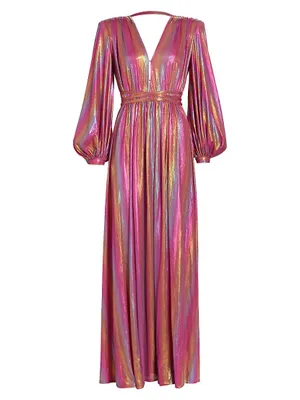 Zoe Gradient Metallic Gown