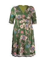 Gabriella Floral Knee-Length Dress