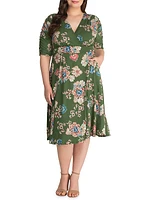 Gabriella Floral Knee-Length Dress