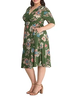 Gabriella Floral Knee-Length Dress