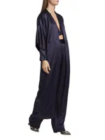 Silk Long Robe Jacket