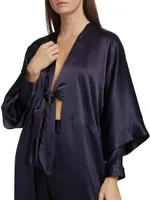 Silk Long Robe Jacket