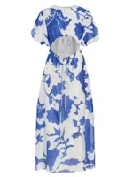 Vivi Puff-Sleeve Maxi Dress