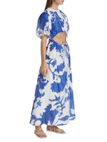 Vivi Puff-Sleeve Maxi Dress