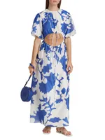 Vivi Puff-Sleeve Maxi Dress