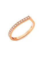 Antifer 18K-Pink-Gold & Diamond Ring