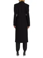 Double-Breasted Wool Long Coat