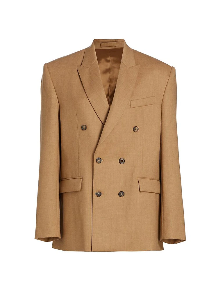 Wool Double-Breasted Blazer