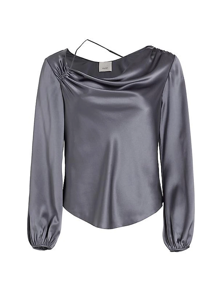 Jordy Cowlneck Silk Top