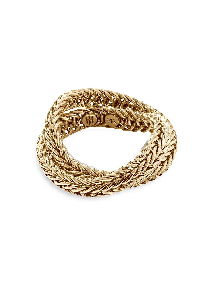 Kami 14K Yellow Gold Interlocked Chain Ring