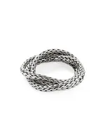 Sterling Silver Interlocked Chain Ring