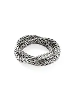 Sterling Silver Interlocked Chain Ring