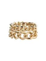 Dean 10K-Gold-Plated Double-Band Ring