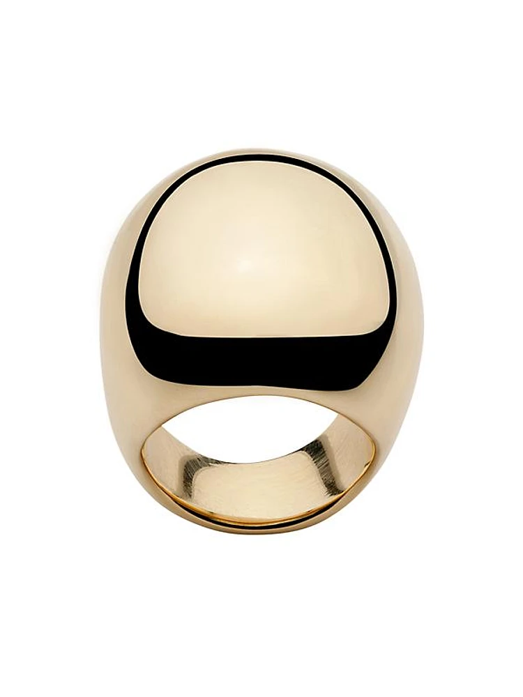 Globe 10K-Gold-Plated Ring