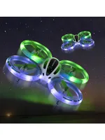 Sharper Image Glow Up Remote Control Stunt Quadcopter Drone