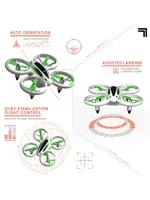 Sharper Image Glow Up Remote Control Stunt Quadcopter Drone