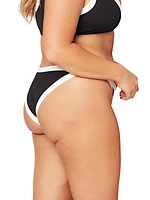 Ridin' High Ribbed Vacay Two-Tone Bikini Bottom