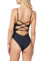 Gianna Strappy Pointelle One-Piece Swimsuit