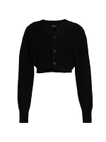 Cropped Merino Wool Cardigan