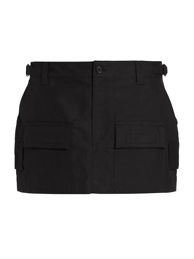 Cargo Buckle Miniskirt