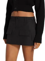 Cargo Buckle Miniskirt