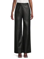 Genesis Leather Straight-Leg Pants