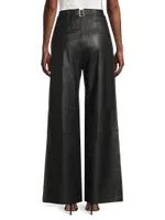 Genesis Leather Straight-Leg Pants