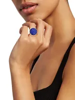 22K-Gold-Plated & Lapis Lazuli Ring